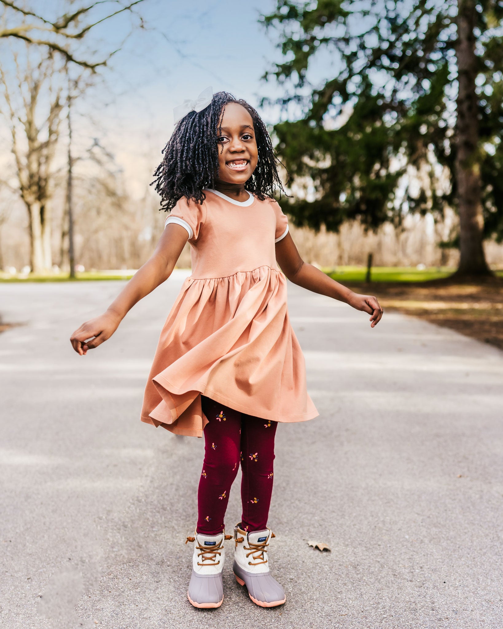 Terracotta 🪴 Two-Tone Play Dress | Made with Organic Cotton *ships in 1-2 weeks*