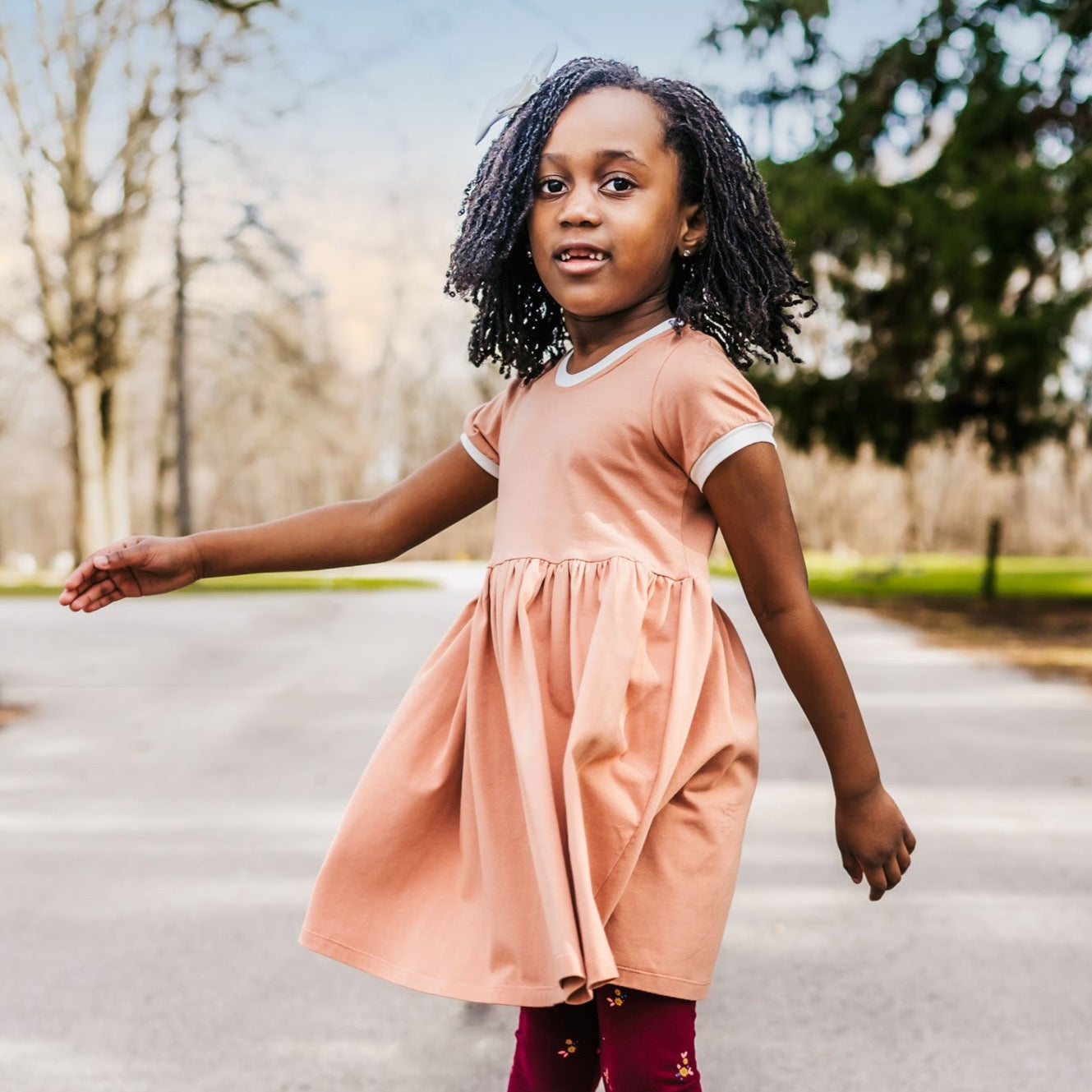 Terracotta 🪴 Two-Tone Play Dress | Made with Organic Cotton *ships in 1-2 weeks*