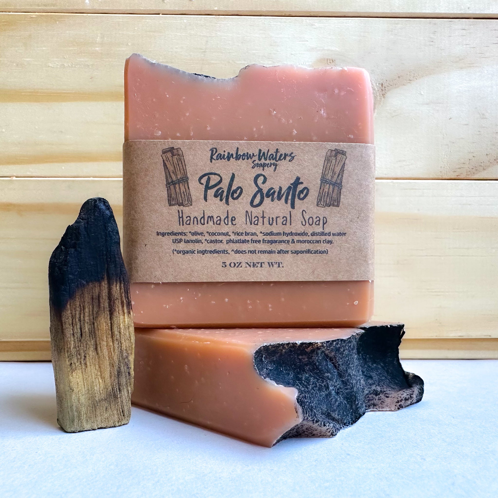 Palo Santo | Handcrafted Soap Bar | with Moroccan Red Clay