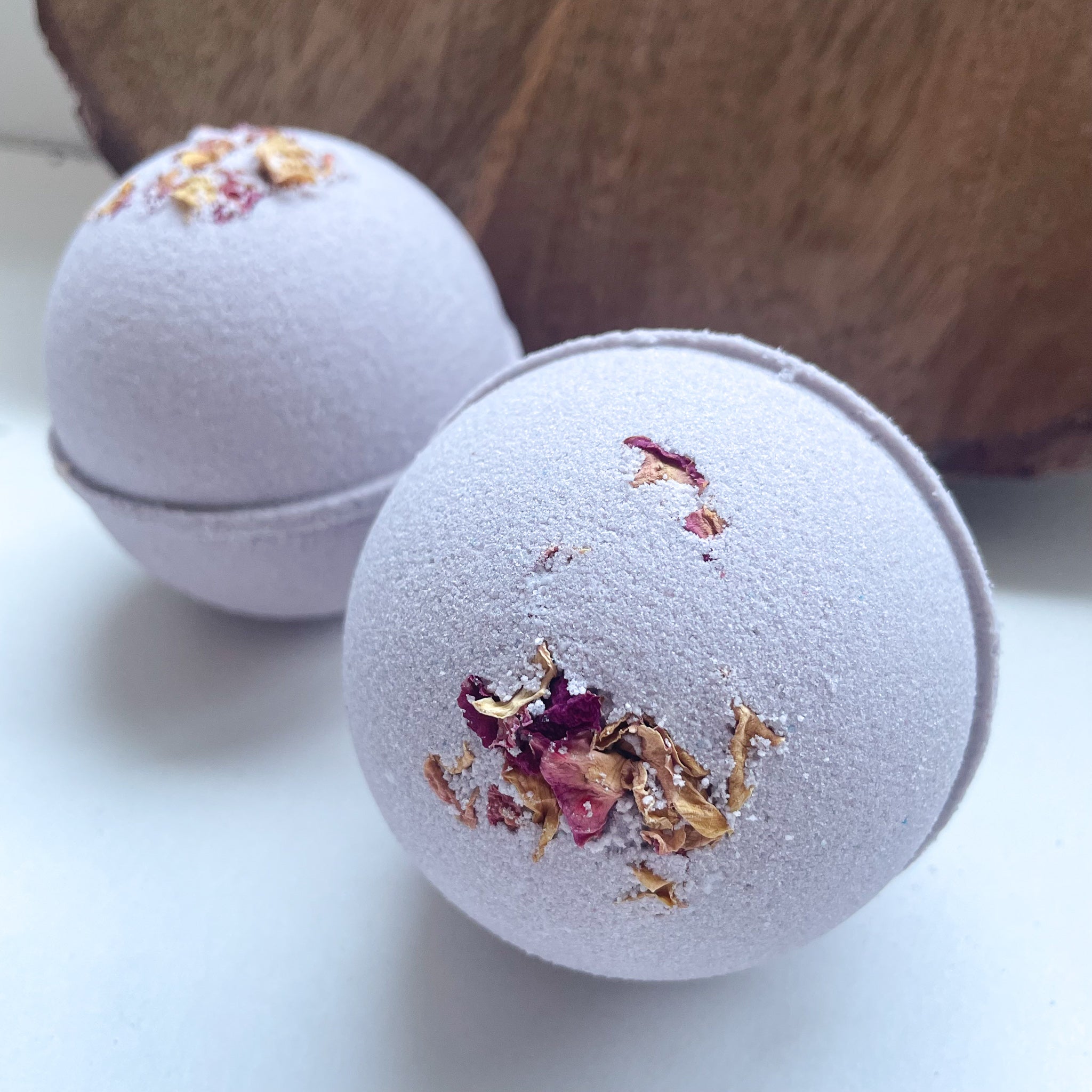 Night Violet Bath Bomb | with goat milk & dried rose petals | 4.5 ounce