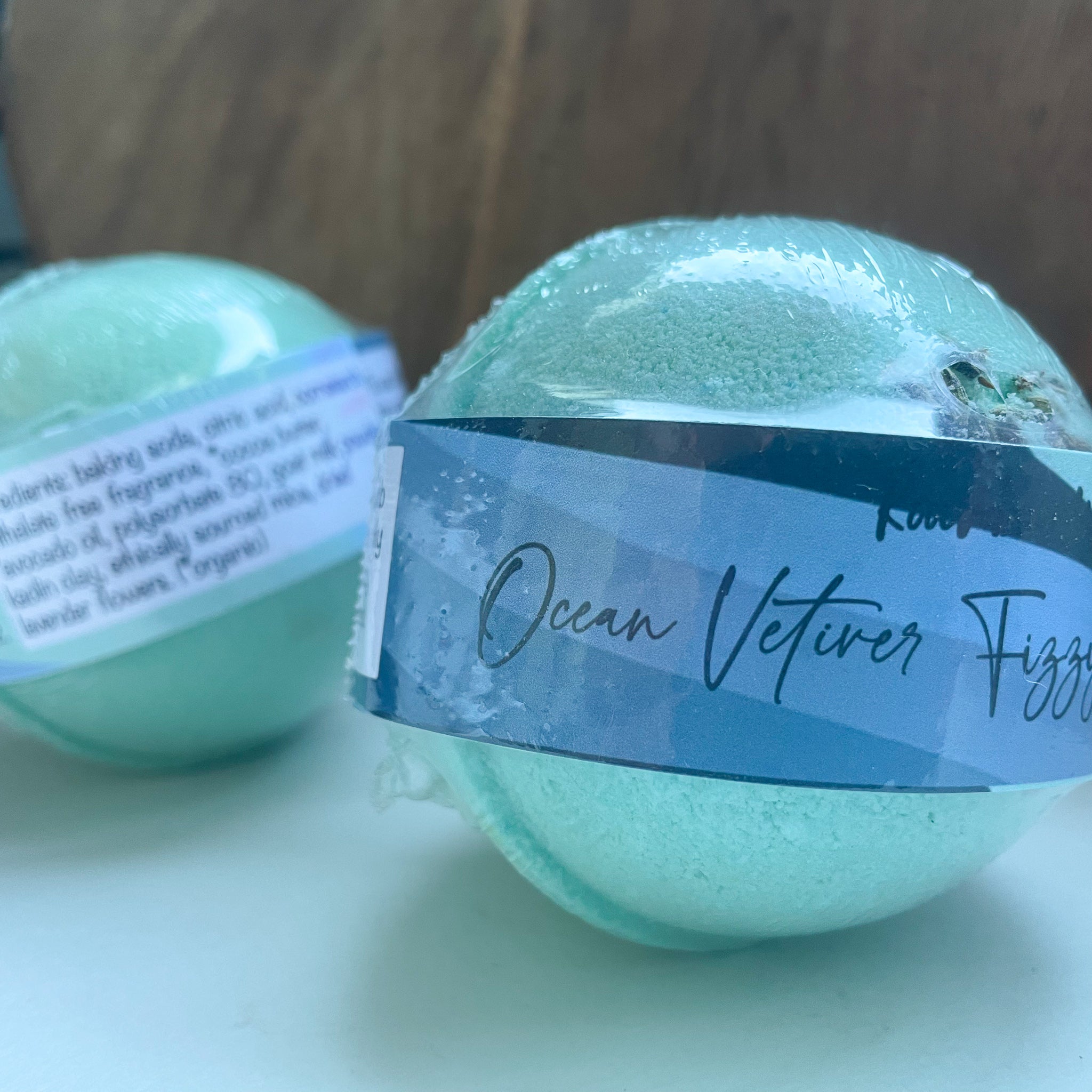 Ocean Vetiver Bath Bomb | with goat milk & lavender buds | 4.5 ounce