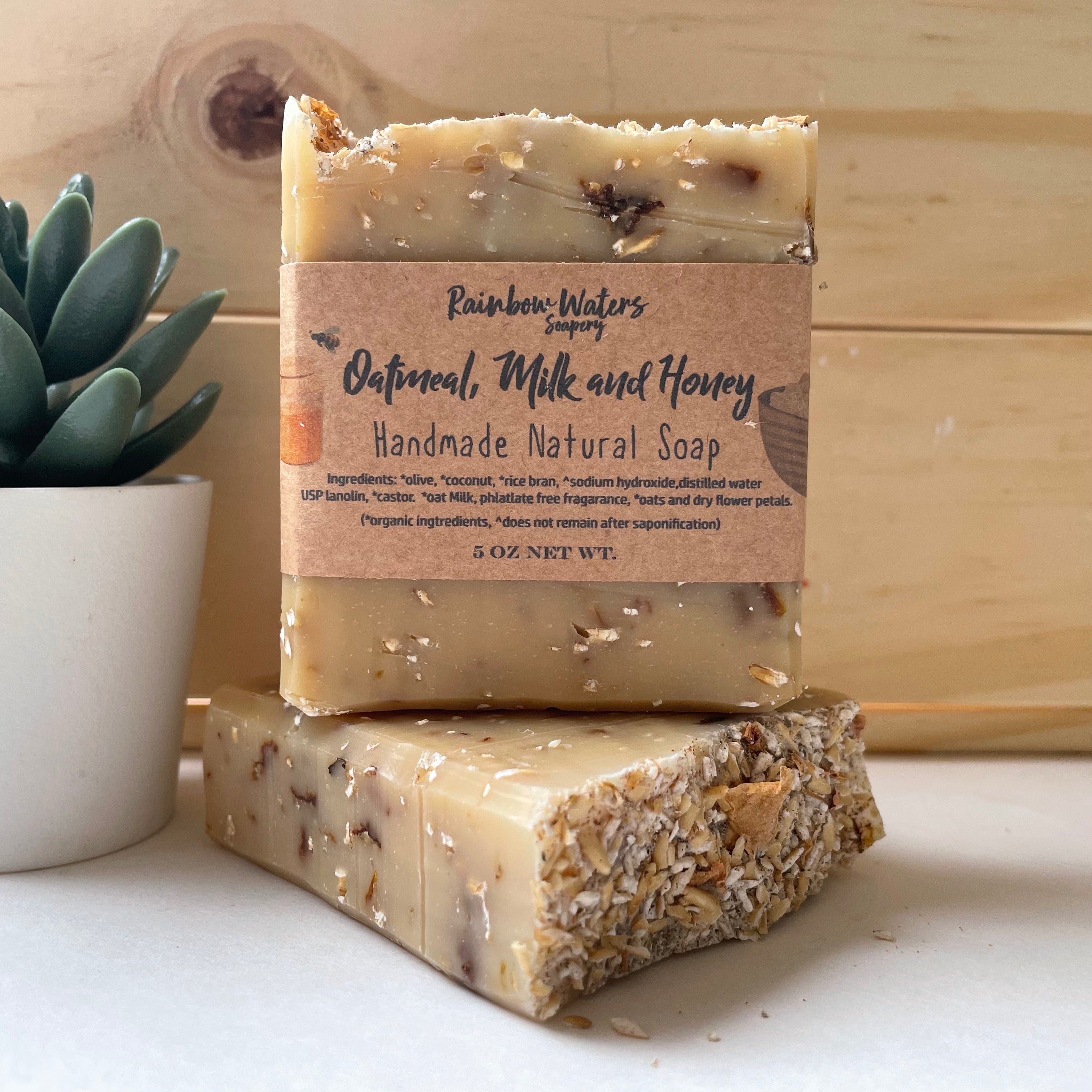 Oatmeal Milk and Honey,  Handcrafted Wool & Body Soap Bar