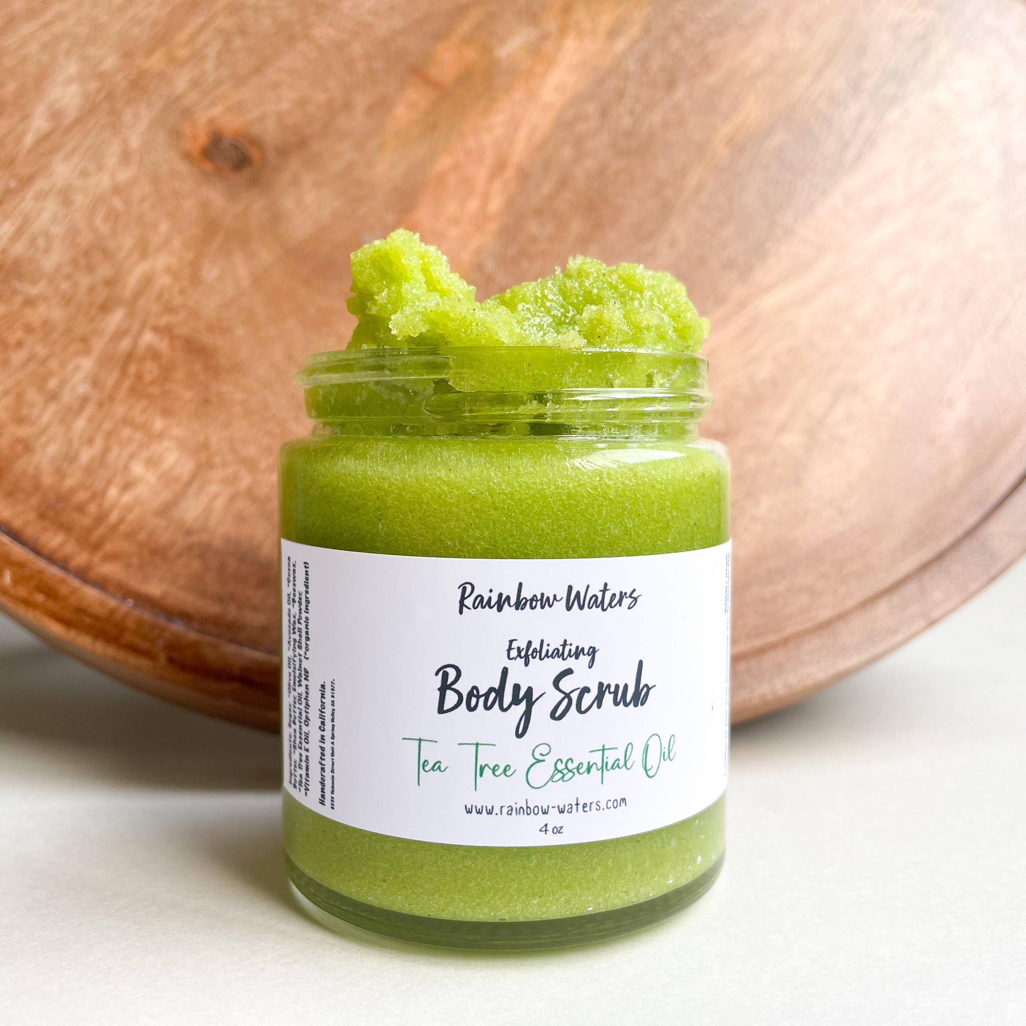 Tea Tree | Sugar Body Scrub | with walnut husk powder | extra exfoliating + hydrating