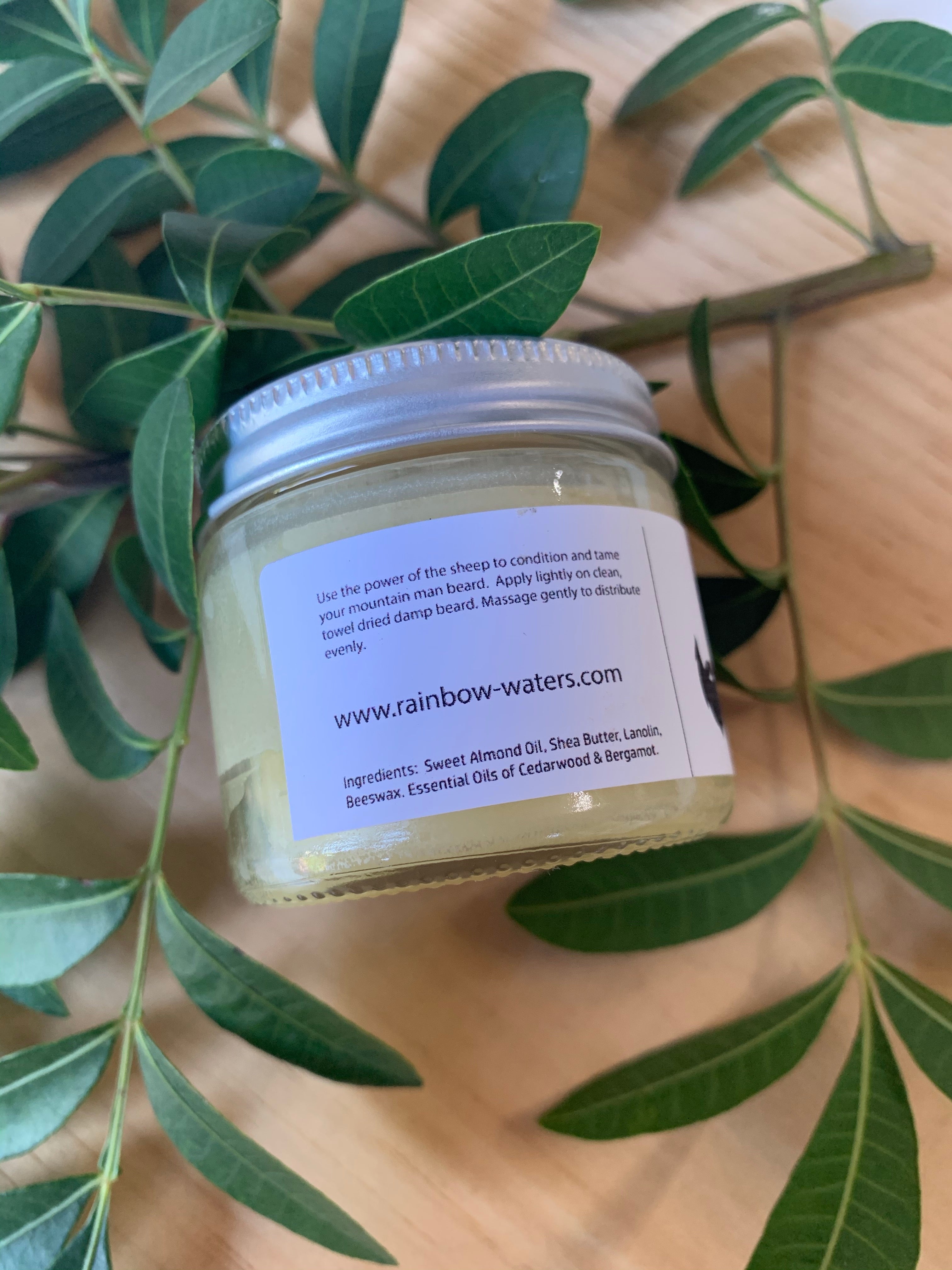 Beard Balm, 1/2oz tin or 2oz jar, infused with lanolin