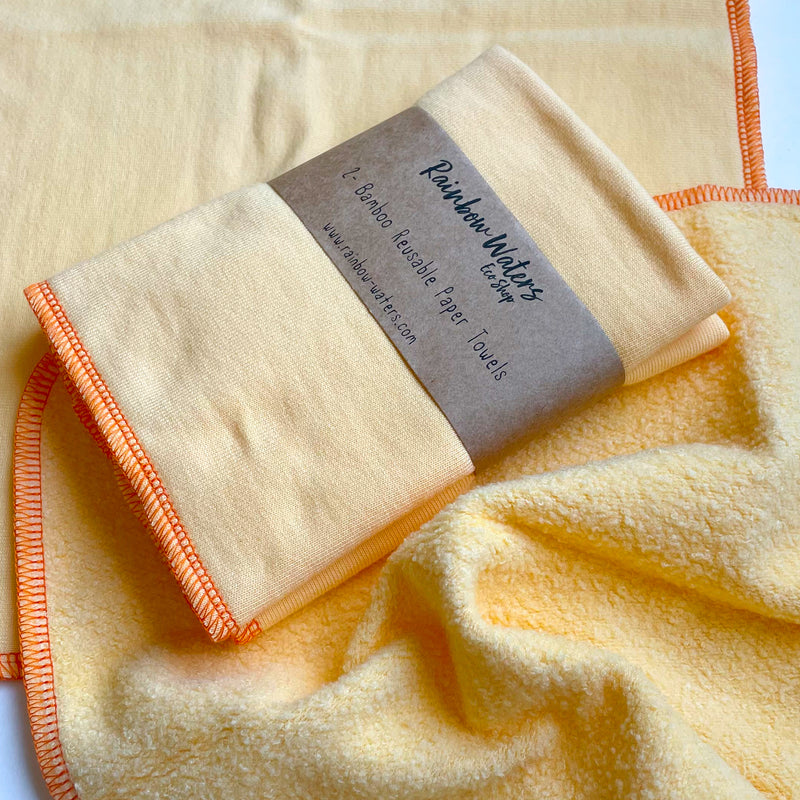 Creamsicle 2-pk Reusable Paper Towels, super absorbent