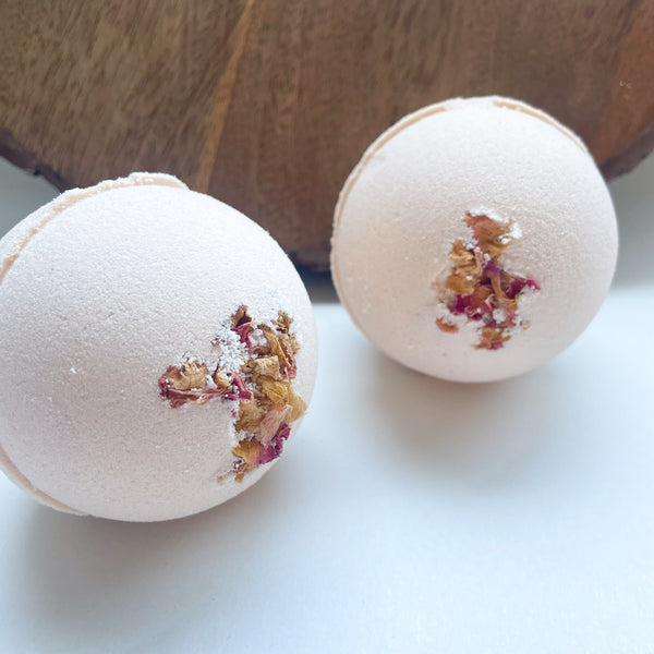 Desert Rose Bath Bomb | with goat milk & french rose clay | 7.5 ounce