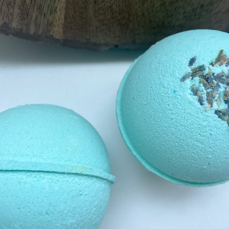 Ocean Vetiver Bath Bomb | with goat milk & lavender buds | 7.5 ounce