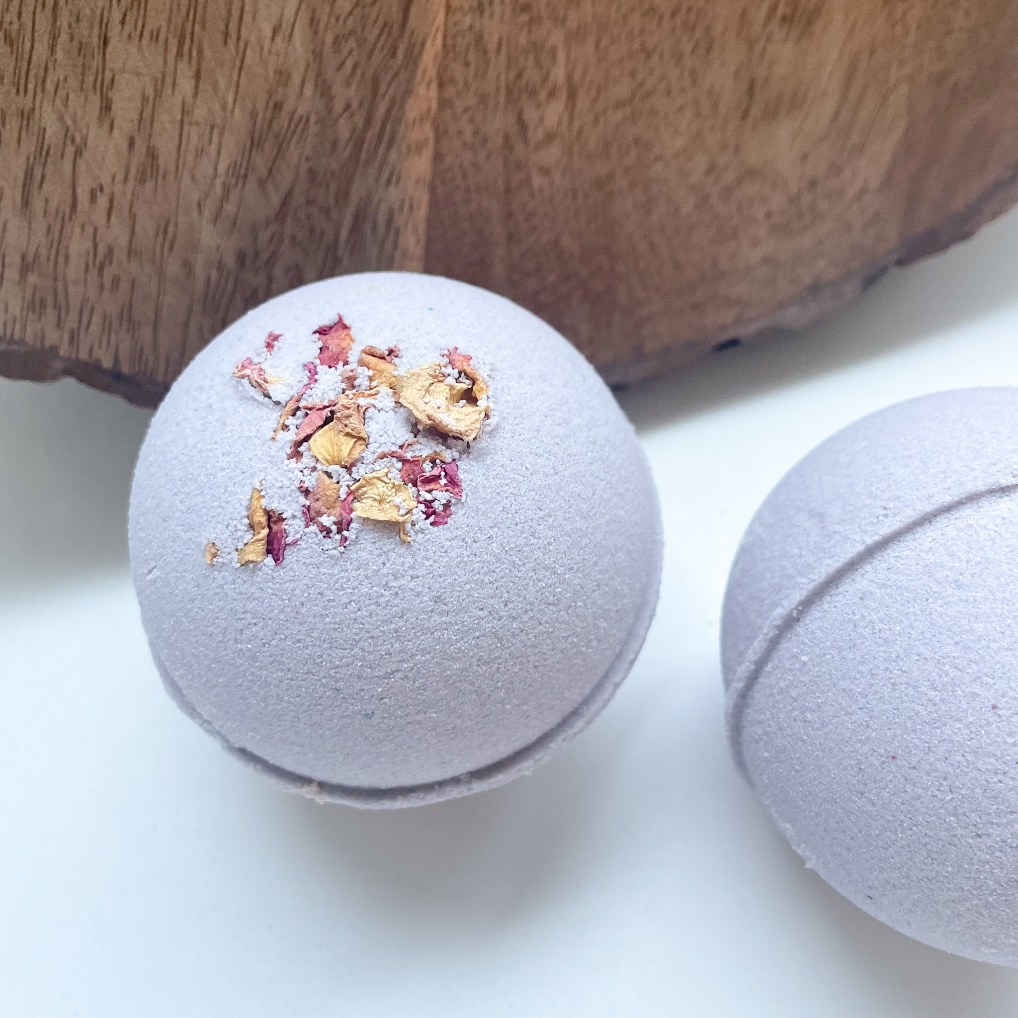 Night Violet Bath Bomb | with goat milk & dried rose petals | 4.5 ounce