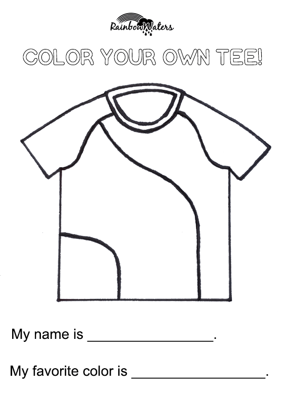 Color your own Crazy Tee, Free Coloring Page
