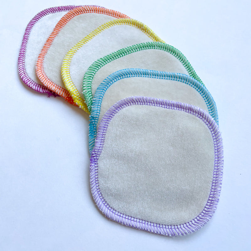 Wipe Minis  | 6-pack Reusable Cloth Wipes | Organic Cotton/Bamboo Blend | 4x4 inches