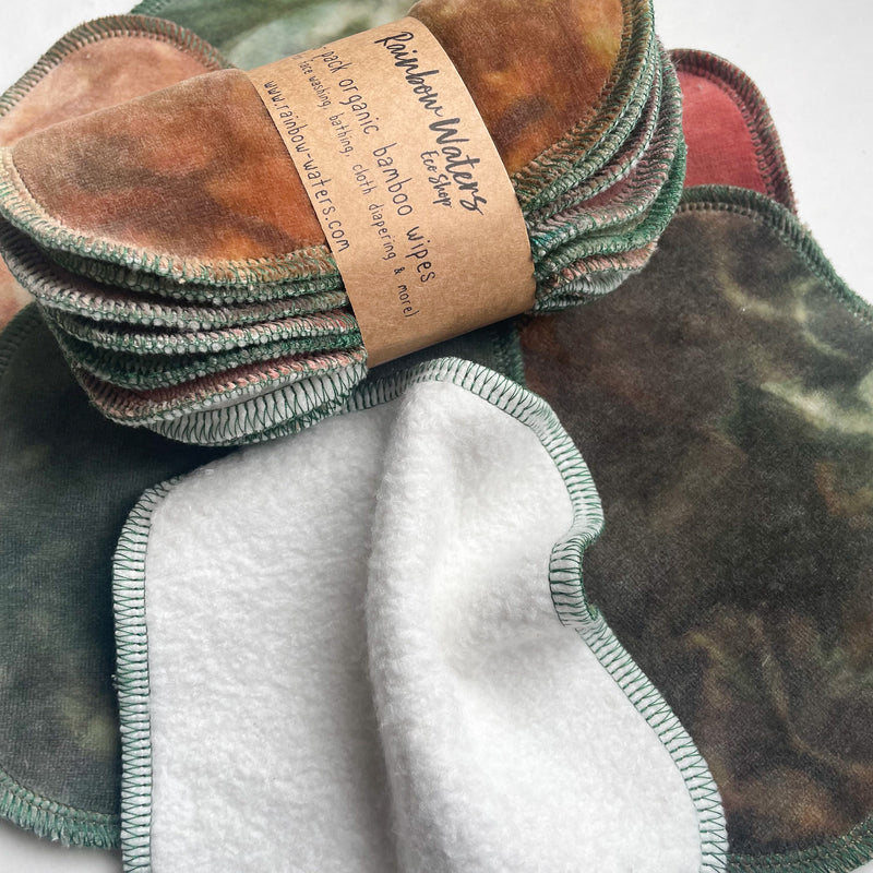 Cabin in the Woods | 6-pack Reusable Cloth Wipes | Organic Cotton/Bamboo Blend