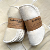 Natural/ Undyed | 6-pack | Organic Cotton/Bamboo Wipes
