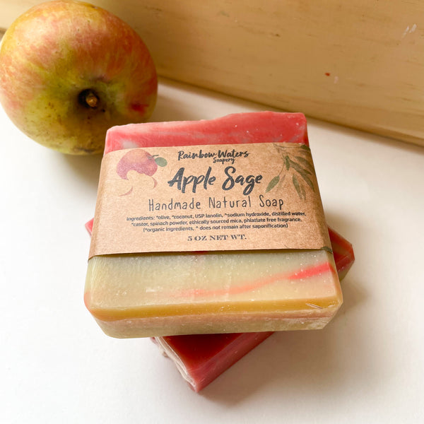 Apple & Sage Handcrafted Hand & Body Soap Bar