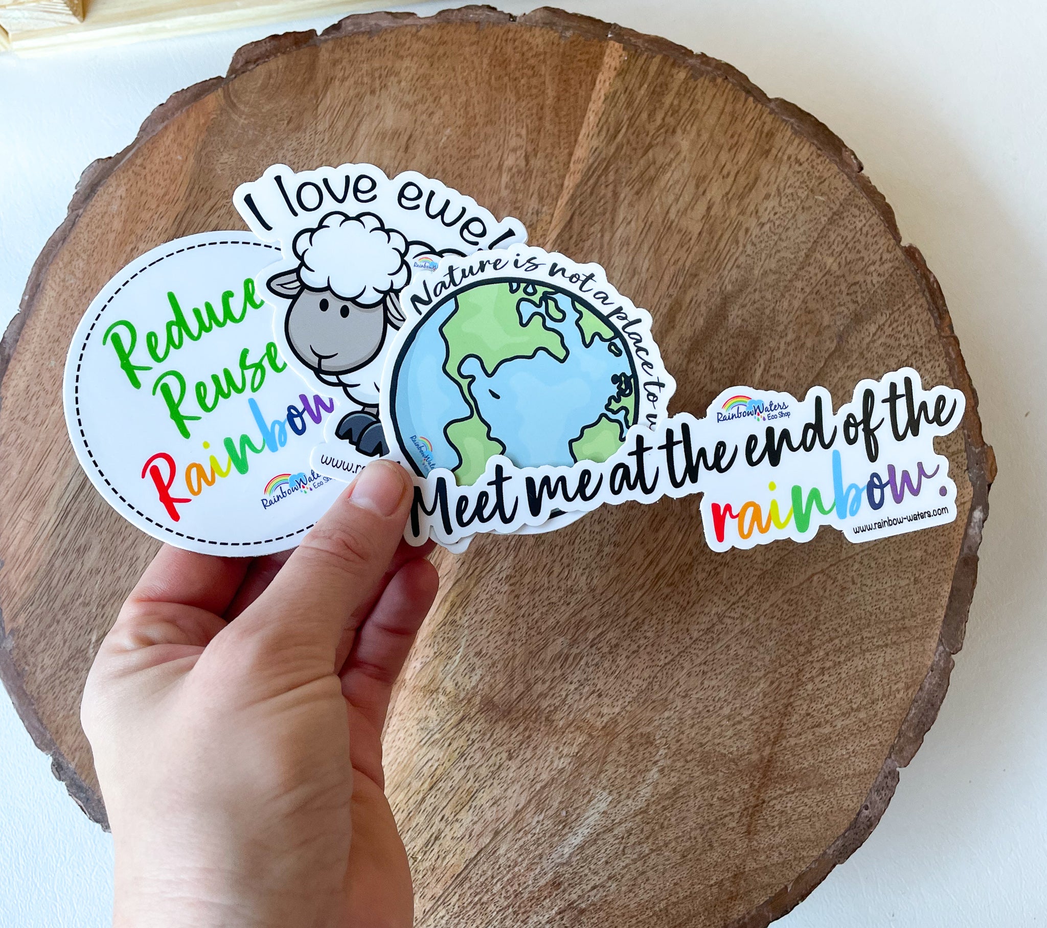 Custom Rainbow Waters Stickers