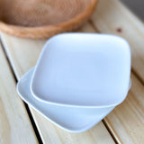 Porcelain Soap Dish, square with curved corners