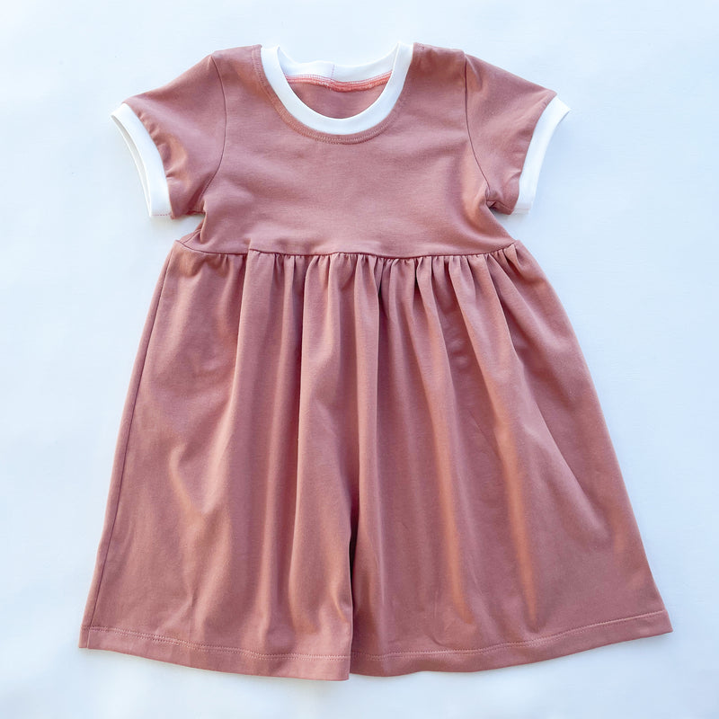 Terracotta 🪴 Two-Tone Play Dress | Made with Organic Cotton *ships in 1-2 weeks*