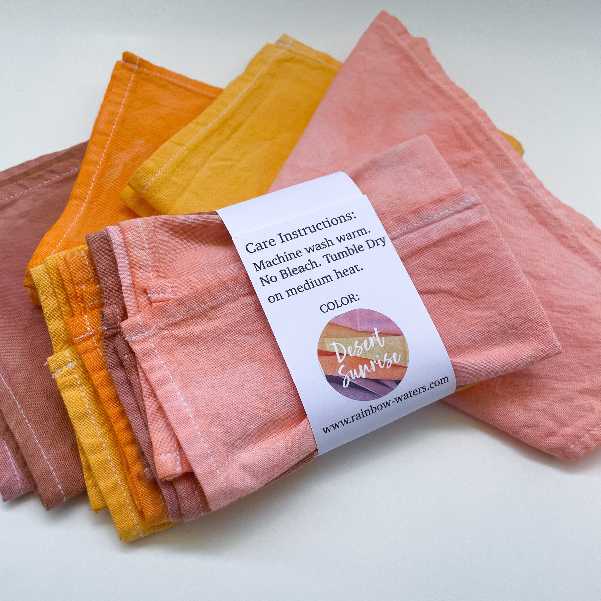 4-pack Lunch Napkins | Hand Dyed | Organic Cotton | 2 color choices