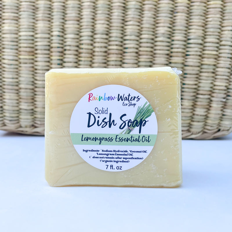 Solid Dish Soap | Orange or Lemongrass Scent
