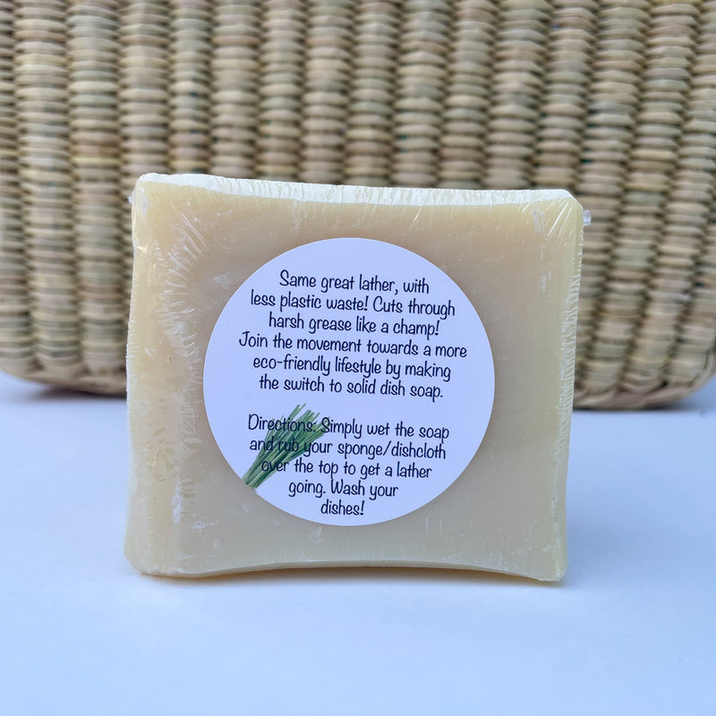 Solid Dish Soap | Orange or Lemongrass Scent