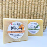Solid Dish Soap | Orange or Lemongrass Scent
