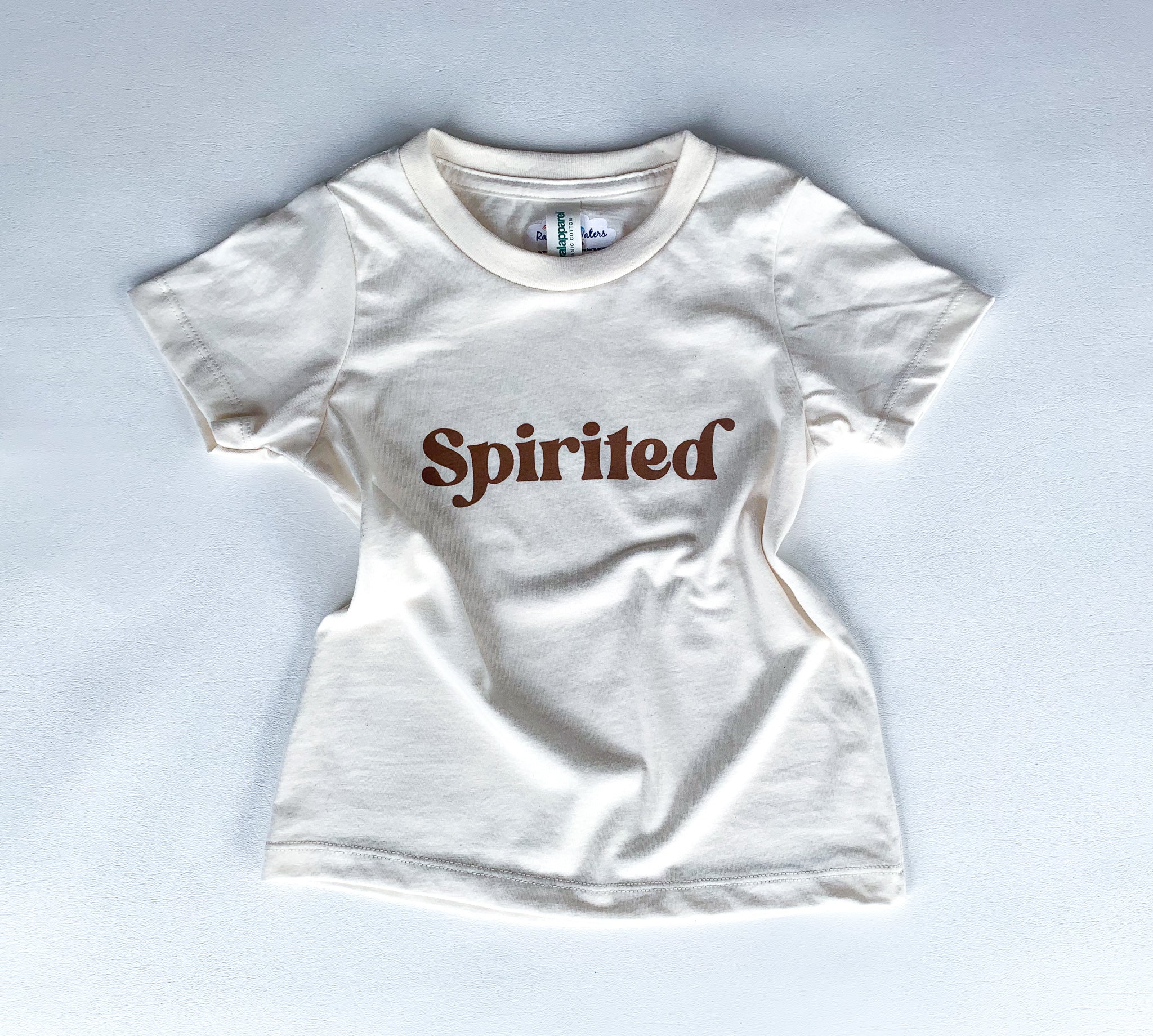 Spirited, screen printed Organic Cotton Tee