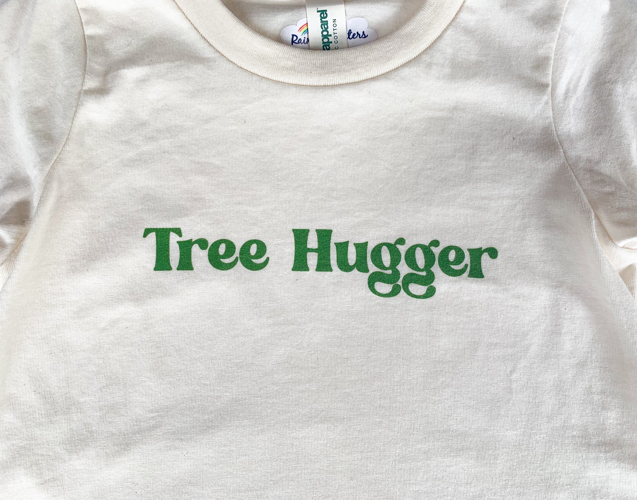 Tree Hugger, screen printed Organic Cotton Tee