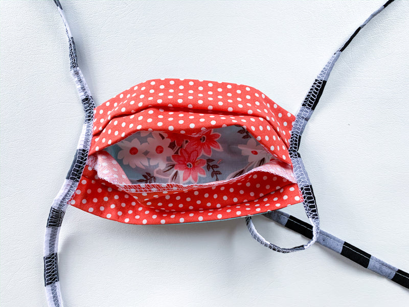 Large Face Mask, with ties or elastic