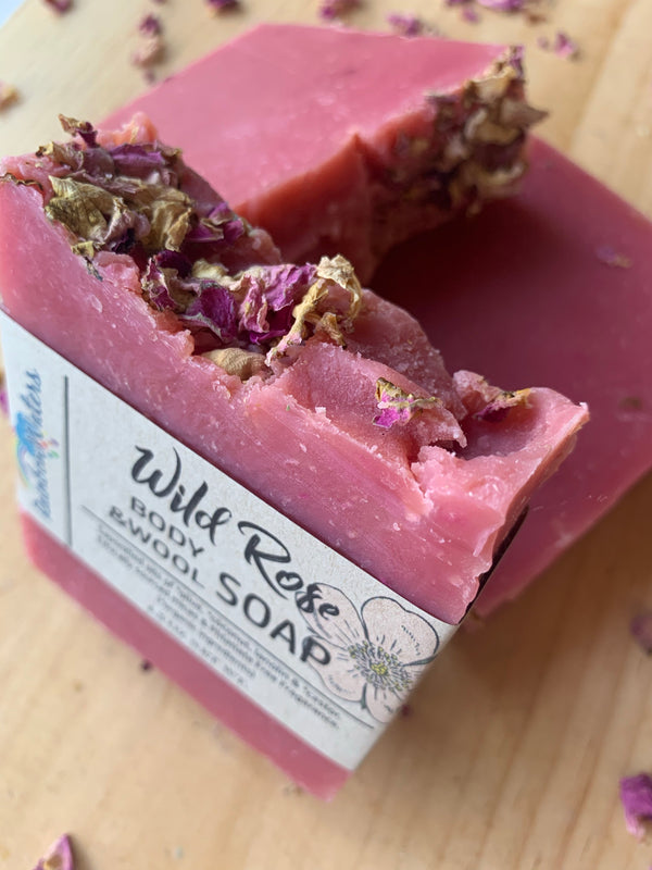 Wild Rose, Handcrafted Wool & Body Soap Bar