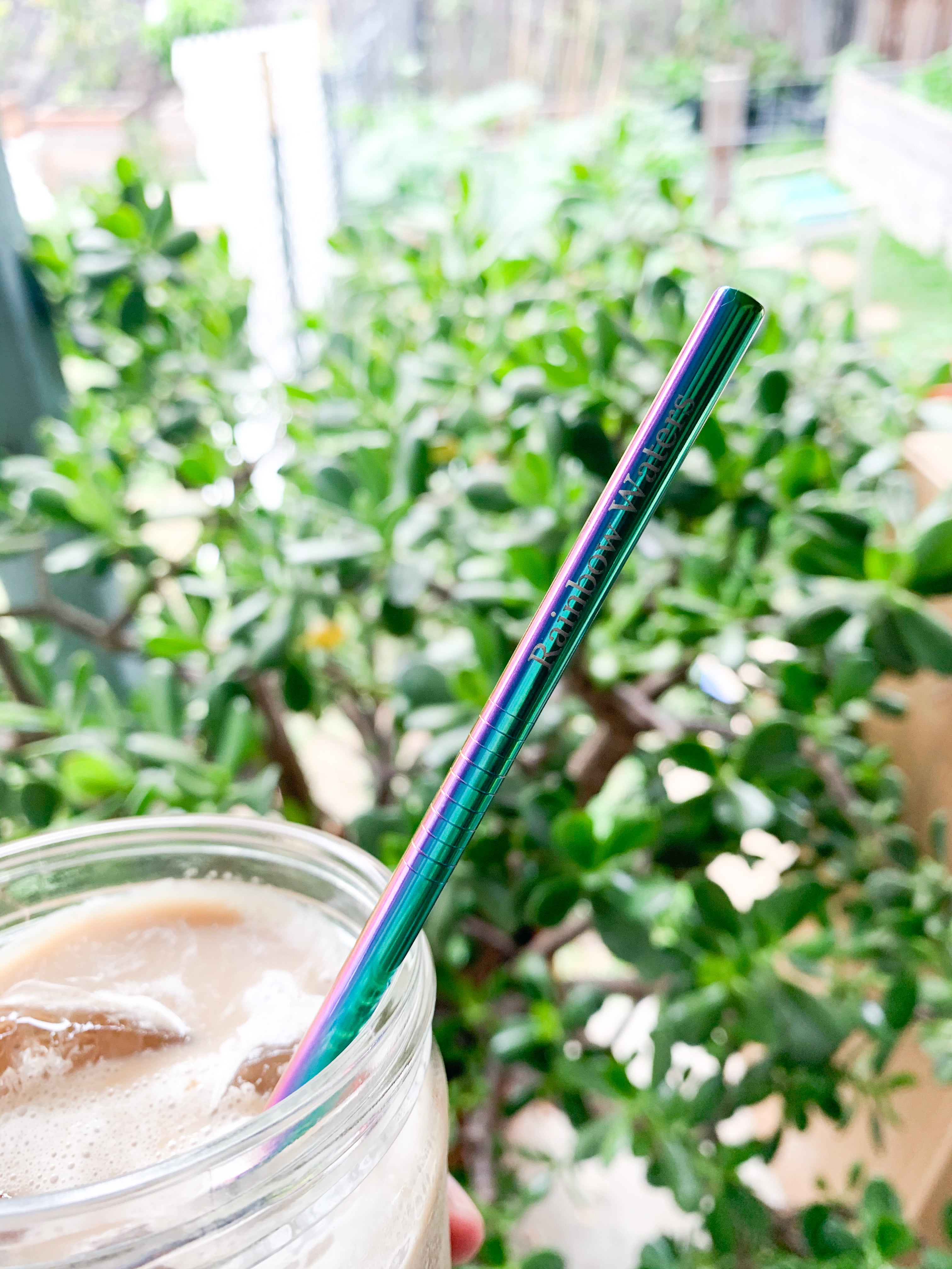 Stainless Steel Reusable Straws, rainbow